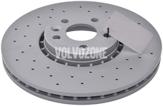 Predný brzdový kotúč (328mm) P3 (-2015) XC60 rebrovaný okolo stredu, dierovaný
