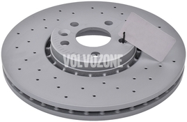 Predný brzdový kotúč (328mm) P3 (-2015) XC60 rebrovaný okolo stredu, dierovaný