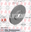 Predný brzdový kotúč (328mm) P3 (-2015) XC60 rebrovaný okolo stredu, dierovaný