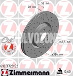 Predný brzdový kotúč (324mm) P3 (2016-) XC60 plný okolo stredu, dierovaný