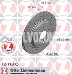 Zadný brzdový kotúč (302mm) P3 XC60 dierovaný