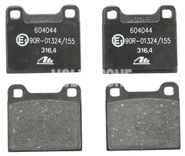 Zadné brzdové platničky (295mm kotúč) P80 C70/S70/V70 bez AWD