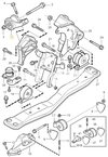 Uloženie motora pravé S40/V40 1.8/2.0(T)/T4 prevodovky M56 a automatické