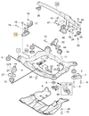 Uloženie motora pravé P2 XC90 4.4 V8 (OEM)