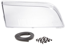Sklo svetlometu pravé xenon S40/V40 číre sklo (OEM)
