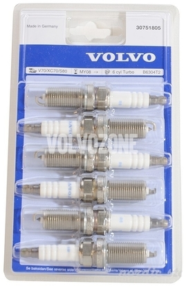 Zapaľovacie sviečky T6 P3 S80 II/V70 III/XC70 III/XC60 (starý typ) (OEM)