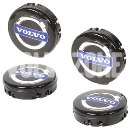 Sada stredových krytiek kolies (64mm) čierna nový design (OEM)
