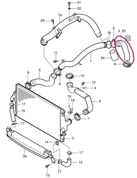 Hadica od turba do rúry k intercooleru 2.3 T5 P2/P80 (1999-) (OEM)