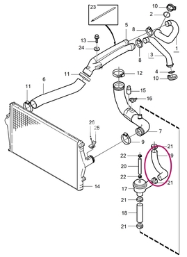Hadica bajpásu turba T6 P2 S80 (OEM)
