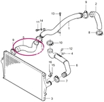 Hadica od rúry turba do intercooleru 2.5T P2 S80