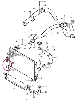 Koleno z prídavného intercoolera, vstupná strana P2 S60R/V70R II (OEM)