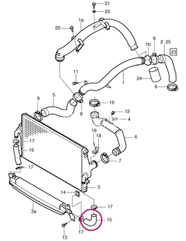 Koleno z prídavného intercoolera, výstupná strana P2 S60R/V70R II (OEM)