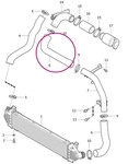 Hadica za plastovým kolenom od turba k intercooleru 1.6D2 P3