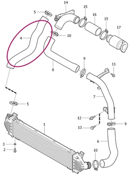 Hadica od intercooleru do klapky sania 1.6D2 P3