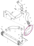 Hadica od intercooleru do sania 5 valec 2.4 D/D3/D4/D5 (2010-) P3 S60 II(XC)/V60(XC)/XC60