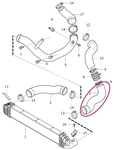 Hadica od intercooleru do sania 5 valec 2.4D/D5 (2010-) P3 S80 II/V70 III/XC70 III