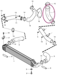 Hadica od turba do rúry intercooleru T6 P3