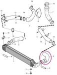 Hadica od rúry turba do intercooleru T6 P3 S60 II/V60/XC60