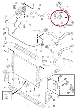 RADIATOR HOSE Volvo 30645797 (OEM)