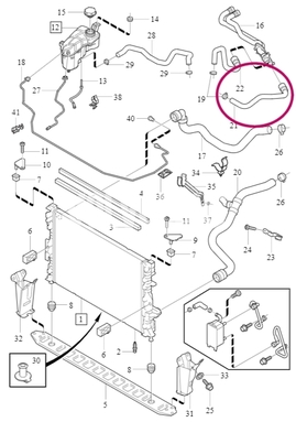 RADIATOR HOSE Volvo 30794858 (OEM)