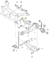 Priečne závesné rameno horné P3 (bez AWD) S60 II/V60/V70 III, S80 II s/bez AWD (OEM)