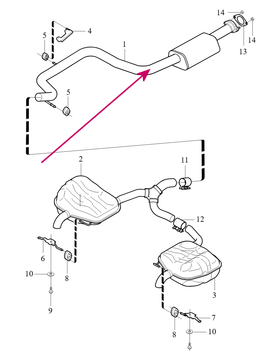 Front SILENCER Volvo 31432027 (OEM)