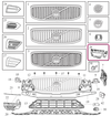 Držiak hmlovky do predného nárazníka pravý SPA (-2021) XC60 II R-Design/Polestar nárazník (OEM)