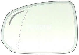 Sklo ľavého spätného zrkadla SPA XC60 II/V90 XC strana vodiča (s automatickým stmievaním, s BLIS CTA) (OEM)