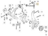 Rameno zavesenia kolies horné ľavé SPA S60 III/V60 II