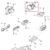 Uloženie motora ľavé 1.5 Twin Engine T4/T5 CMA XC40 (OEM)