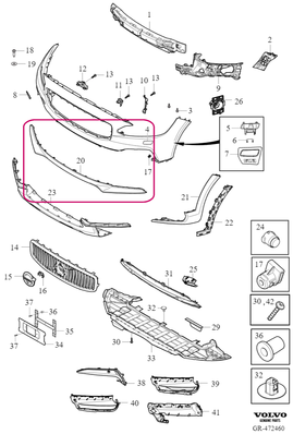 SPOILER Volvo 39842389 (-2020) (OEM)
