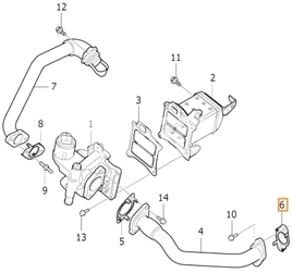 Tesnenie rúrky EGR ventilu 2.0 D2/D3/D4/D5 (2014-) P1 P3 SPA/CMA (OEM)