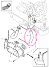 Hadica chladiča (prívod) motorového oleja 2.4D/D5 P2 (-2005) P2, P2 (1999-) benzín, P80 (1999-) benzín (OEM)