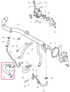Cooler HOSE Outlet Volvo 31439474 (OEM)