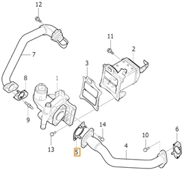 Tesnenie EGR ventilu 2.0 D2/D3/D4/D5 (2014-) P1 P3 SPA/CMA (OEM)