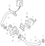 Rúrka EGR ventilu 2.0 D2/D3/D4/D5 (2014-) P1 P3 SPA/CMA