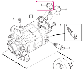 O-RING Volvo 988846 - 24x3 mm (OEM)