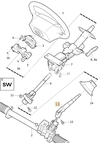 Kĺbik stĺpiku riadenia spodný P2 (-2004) S60/S80/V70 II/XC70 II (OEM)