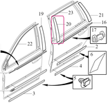 Rear Door TRIM PANEL Right Volvo 8663889
