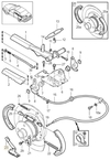 Rozpínač pakní parkovacej brzdy P80 C70/S70/V70 bez AWD  (OEM)