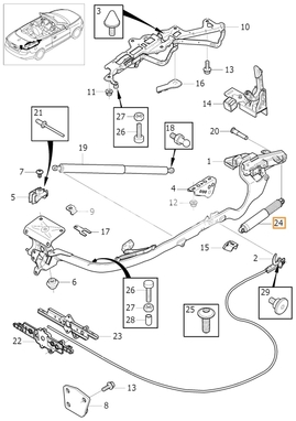Pomocná vzpera kufru P1 C70 II (OEM)