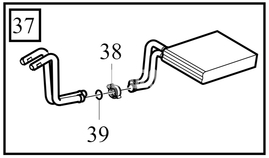 Výmenník tepla vnútorného (radiátor) kúrenia P1 V40 II(XC) (OEM)