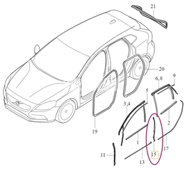 SEALING STRIP Left Volvo 31371669 (OEM)