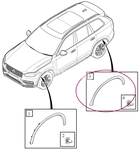 Lem zadného blatníka pravý SPA XC90 II
