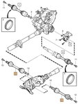 Zadná poloos ľavá/pravá P2 S60/V70 II/XC70 II prevodovka M66 AWD (D5), TF-80SC AWD (R)