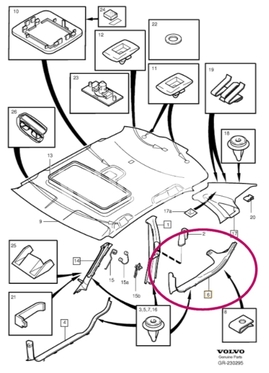 GCP SILL MOULDING Right Volvo 9195836 (OEM)