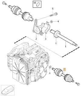 Poloos ľavá 1.6D2 P3 S60 II/V60 S80 II/V70 III prevodovka MPS6 (OEM)