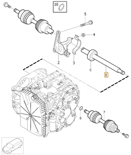 Poloos pravá 1.6D2 P3 S60 II/V60 S80 II/V70 III prevodovka MPS6 (OEM)
