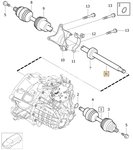 Poloos pravá 4 valec 2.0T/T5 (2010-2014) P3 S60 II/V60 S80 II/V70 III prevodovka MMT6