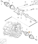 Poloos ľavá 1.6D/2.0 prevodovka MTX75, 1.6D2/2.0D prevodovka MMT6 P3 S60 II/V60 S80 II/V70 III